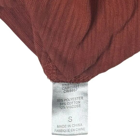 Chaser Slub Jersey Long Sleeve Sheer Lightweight Burnt Orange Henley Size Small - Picture 13 of 13